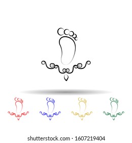 New baby leg multi color style icon. Simple thin line, outline vector of maternity icons for ui and ux, website or mobile application