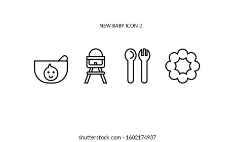 new baby shop icon set 2