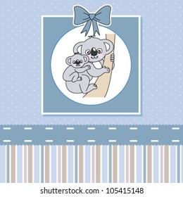 new baby shower card .Kolas, mother and son