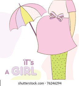new baby shower invitation with pregnant expectant mother