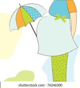 new baby shower invitation with pregnant expectant mother