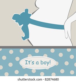 new baby shower invitation with pregnant expectant mother
