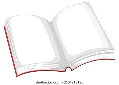 New back to school concept Open Blank Book Illustration