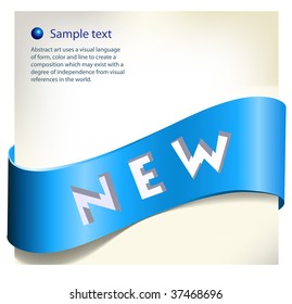 New. Background with color ribbon.