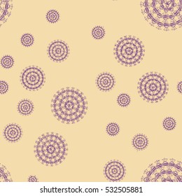 New background with creative abstract fractal pattern. Soft lines vintage pattern for backdrop. Decorative ornament backdrop for fabric, textile, wrapping paper, card, invitation, wallpaper design.