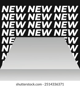 New background. Promotion Backdrop. Background with word new. Promotion new product in Social Media