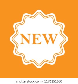 New badge icon, stock vector illustration, EPS10.