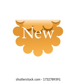 New badge icon vector on white background