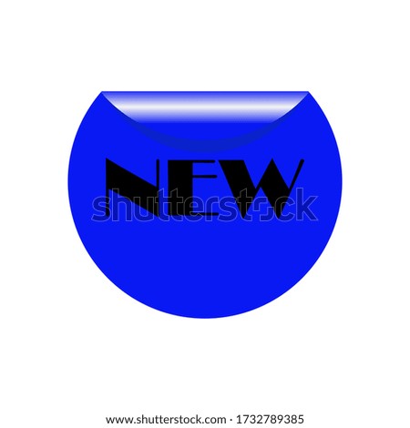 New badge icon vector on white background