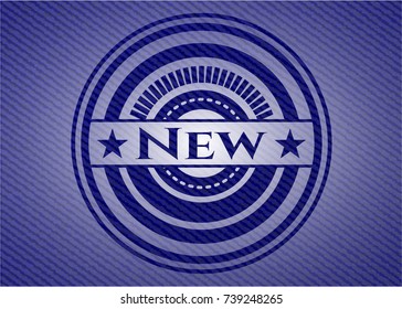 New badge with jean texture