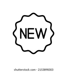New badge simple icon vector. Flat design