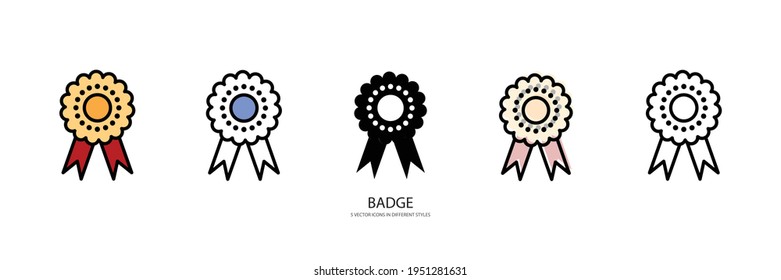 new BADGE vector type icon
