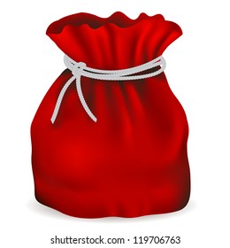 New bag of Santa Claus, vector illustration