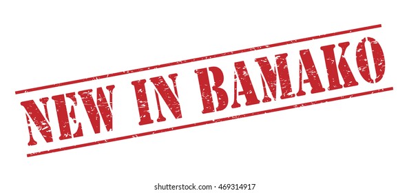 new in bamako vector stamp on white background