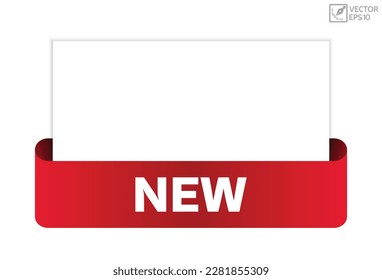 New banner design. New icon. Flat style vector illustration.