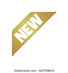 New Banner Icon ( Corner Ribbon) / Gold 