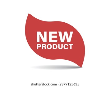 New banner icon in flat style. Arrivals shop vector illustration on isolated background. Fresh product sign business concept.