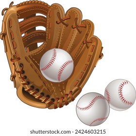 Neuer Baseballball und verwitterter Handschuh
