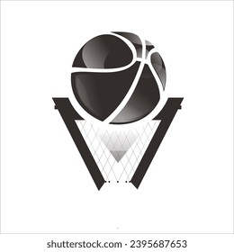 New Basket Ball Vector Template Logo