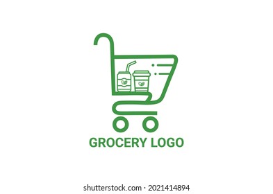 New Basket Grocery Logo Design Vector Stock Vector (Royalty Free ...