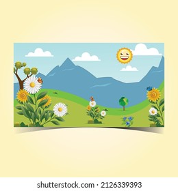 New beautiful natural illustration design