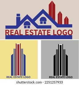 NEW BEAUTIFUL REAL ESTATE LOGO DESIGN WITH FREE VECTOR FILE 
