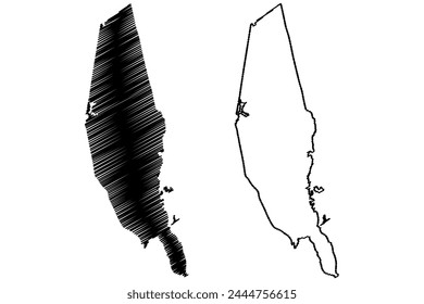New Bedford City, Massachusetts (United States cities, United States of America, us, usa city) map vector illustration, scribble sketch City of New Bedford map