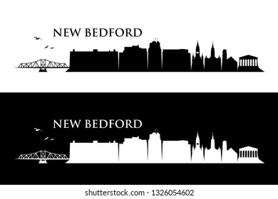 New Bedford skyline - Massachusetts, United States of America, USA - vector illustration