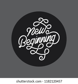 New Begin handlettering typography