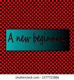 new beginning, vector graphics, red-black background
