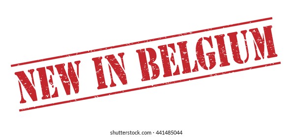 new in belgium vector stamp on white background