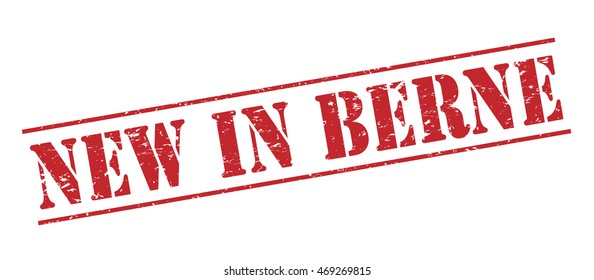 new in berne vector stamp on white background