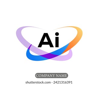 NUEVO BEST AI creativo logotipo de última instancia.AI abstracto.AI último vector diseño.AI diseño del logotipo de monograma .logotipo de la empresa