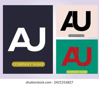 NEW BEST AU creative initial latter logo.AU abstract.AU latter vector Design.AU Monogram logo design .company logo