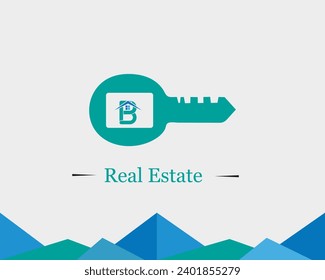 new best B logo real estate for branding company. construction template vector illustration for your brand.