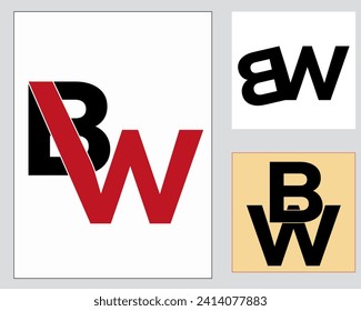 NEW BEST bw creative initial latter logo.bw abstract.bw latter vector Design.bw Monogram logo design .company logo