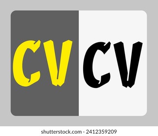 NEW BEST CV creative initial .CV Monogram logo design .