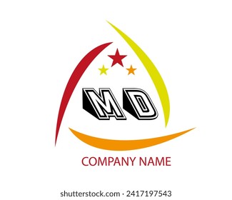 NEW BEST MD creative initial latter logo.MD abstract.MD latter vector Design.MD Monogram logo design .company logo