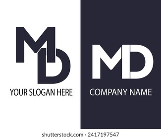 NEW BEST MD creative initial latter logo.MD abstract.MD latter vector Design.MD Monogram logo design .company logo