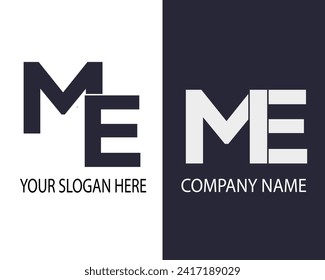 NEUE BEST ME kreative erste letztere Logo.ME abstrakt.ME Letztere Vektorgrafik Design.ME Monogram Logo Design .Firmenlogo