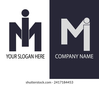 NEW BEST MI creative initial latter logo.MI abstract.MI latter vector Design.MI Monogram logo design .company logo