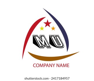NEW BEST MU creative initial latter logo.MU abstract.MU latter vector Design.MU Monogram logo design .company logo
