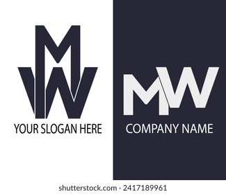 NEW BEST MW creative initial latter logo.MW abstract.MW latter vector Design.MW Monogram logo design .company logo