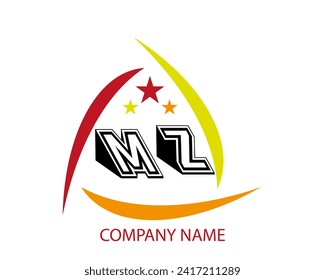 NEW BEST MZ creative initial latter logo.MZ abstract.MZ latter vector Design.MZ Monogram logo design .company logo
