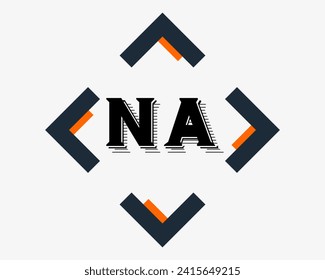 NEW BEST NA creative initial latter logo.NA abstract.NA latter vector Design.NA Monogram logo design .company logo