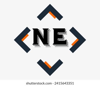 NUEVO BEST NE creativo inicial último logo.NE abstracto.NE último vector diseño.NE diseño de logotipo de Monograma .logotipo de empresa