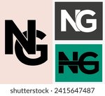 NEW BEST NG creative initial latter logo.NG abstract.NG latter vector Design.NG Monogram logo design .company logo