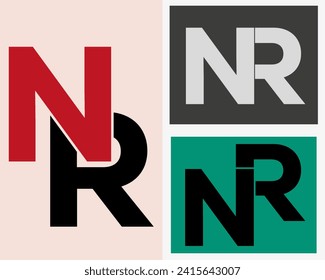 NEW BEST NR creative initial latter logo.NR abstract.NR latter vector Design.NR Monogram logo design .company logo