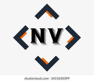 NEW BEST NV creative initial latter logo.NV abstract.NV latter vector Design.NV Monogram logo design .company logo