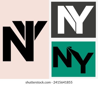 NEW BEST NY creative initial latter logo.NY abstract.NY latter vector Design.NY Monogram logo design .company logo